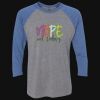 Unisex Triblend Three-Quarter Raglan T-Shirt Thumbnail