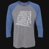 Unisex Triblend Three-Quarter Raglan T-Shirt Thumbnail