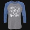 Unisex Triblend Three-Quarter Raglan T-Shirt Thumbnail