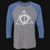 Unisex Triblend Three-Quarter Raglan T-Shirt Thumbnail
