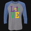Unisex Triblend Three-Quarter Raglan T-Shirt Thumbnail
