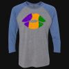 Unisex Triblend Three-Quarter Raglan T-Shirt Thumbnail