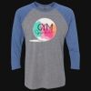 Unisex Triblend Three-Quarter Raglan T-Shirt Thumbnail