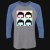 Unisex Triblend Three-Quarter Raglan T-Shirt Thumbnail