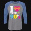 Unisex Triblend Three-Quarter Raglan T-Shirt Thumbnail