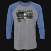 Unisex Triblend Three-Quarter Raglan T-Shirt Thumbnail