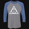 Unisex Triblend Three-Quarter Raglan T-Shirt Thumbnail