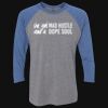 Unisex Triblend Three-Quarter Raglan T-Shirt Thumbnail