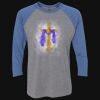 Unisex Triblend Three-Quarter Raglan T-Shirt Thumbnail