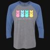 Unisex Triblend Three-Quarter Raglan T-Shirt Thumbnail