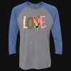 Unisex Triblend Three-Quarter Raglan T-Shirt Thumbnail