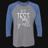 Unisex Triblend Three-Quarter Raglan T-Shirt Thumbnail