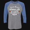 Unisex Triblend Three-Quarter Raglan T-Shirt Thumbnail