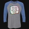 Unisex Triblend Three-Quarter Raglan T-Shirt Thumbnail
