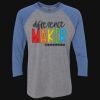 Unisex Triblend Three-Quarter Raglan T-Shirt Thumbnail