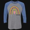 Unisex Triblend Three-Quarter Raglan T-Shirt Thumbnail