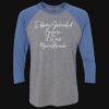 Unisex Triblend Three-Quarter Raglan T-Shirt Thumbnail