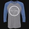 Unisex Triblend Three-Quarter Raglan T-Shirt Thumbnail