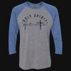 Unisex Triblend Three-Quarter Raglan T-Shirt Thumbnail