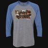 Unisex Triblend Three-Quarter Raglan T-Shirt Thumbnail