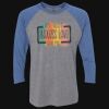 Unisex Triblend Three-Quarter Raglan T-Shirt Thumbnail