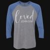 Unisex Triblend Three-Quarter Raglan T-Shirt Thumbnail