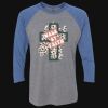 Unisex Triblend Three-Quarter Raglan T-Shirt Thumbnail