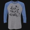 Unisex Triblend Three-Quarter Raglan T-Shirt Thumbnail