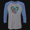 Unisex Triblend Three-Quarter Raglan T-Shirt Thumbnail