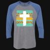 Unisex Triblend Three-Quarter Raglan T-Shirt Thumbnail