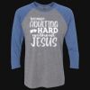 Unisex Triblend Three-Quarter Raglan T-Shirt Thumbnail