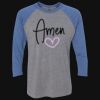 Unisex Triblend Three-Quarter Raglan T-Shirt Thumbnail