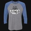 Unisex Triblend Three-Quarter Raglan T-Shirt Thumbnail