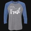 Unisex Triblend Three-Quarter Raglan T-Shirt Thumbnail