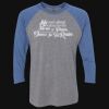 Unisex Triblend Three-Quarter Raglan T-Shirt Thumbnail