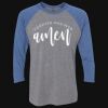 Unisex Triblend Three-Quarter Raglan T-Shirt Thumbnail