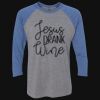 Unisex Triblend Three-Quarter Raglan T-Shirt Thumbnail