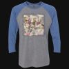 Unisex Triblend Three-Quarter Raglan T-Shirt Thumbnail