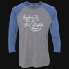 Unisex Triblend Three-Quarter Raglan T-Shirt Thumbnail