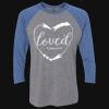 Unisex Triblend Three-Quarter Raglan T-Shirt Thumbnail