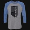 Unisex Triblend Three-Quarter Raglan T-Shirt Thumbnail