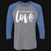 Unisex Triblend Three-Quarter Raglan T-Shirt Thumbnail