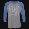 Unisex Triblend Three-Quarter Raglan T-Shirt Thumbnail