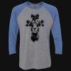 Unisex Triblend Three-Quarter Raglan T-Shirt Thumbnail