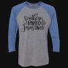 Unisex Triblend Three-Quarter Raglan T-Shirt Thumbnail