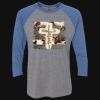 Unisex Triblend Three-Quarter Raglan T-Shirt Thumbnail