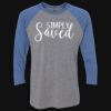 Unisex Triblend Three-Quarter Raglan T-Shirt Thumbnail