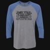 Unisex Triblend Three-Quarter Raglan T-Shirt Thumbnail