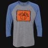 Unisex Triblend Three-Quarter Raglan T-Shirt Thumbnail