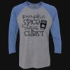 Unisex Triblend Three-Quarter Raglan T-Shirt Thumbnail